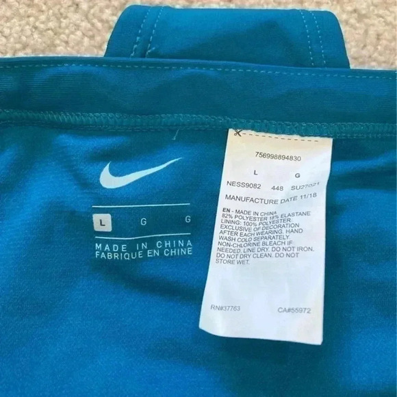 New with tags Nike teal Abyss Hipster Bikini Swimsuit Bottoms in size large - Picture 5 of 6